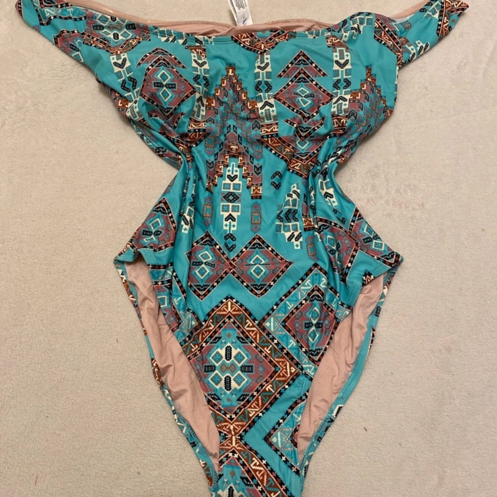 Mae Tribal Aztec Multicolor One Piece - Picture 14 of 14